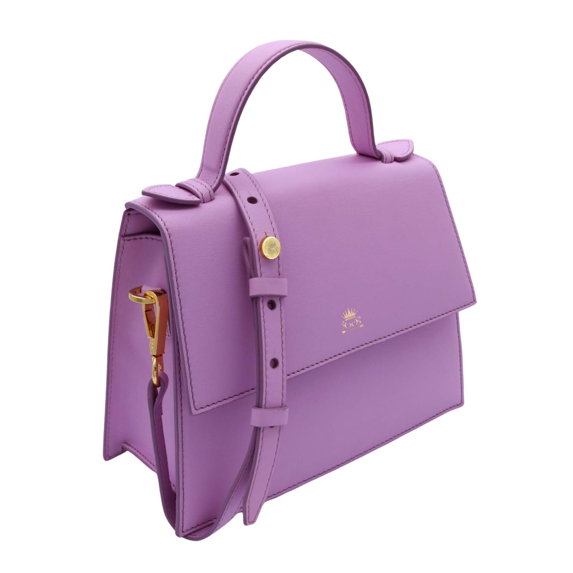 Lilac leather handbags best sale